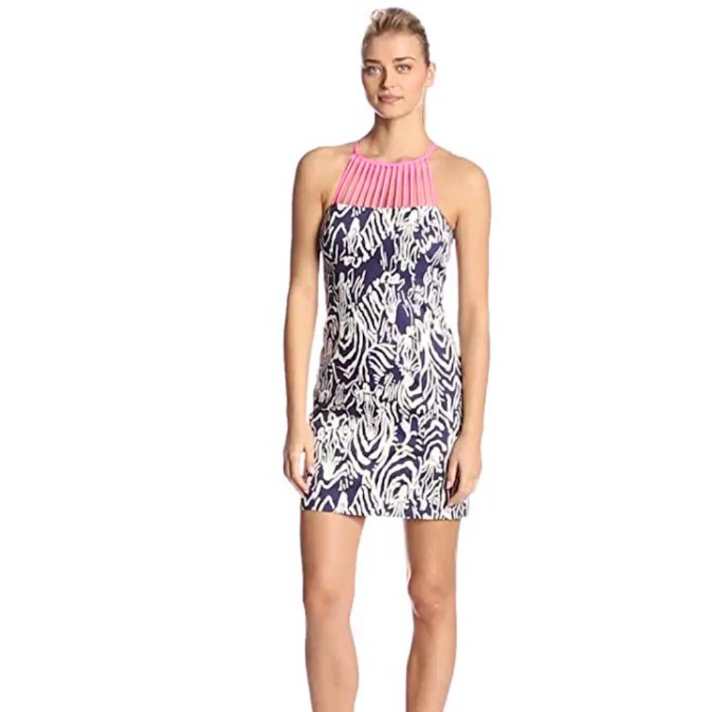 LILLY PULITZER TERRY SHIFT BRIGHT NAVY ENTOURAGE
